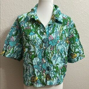 Kate Spade Under the Sea Collard Top